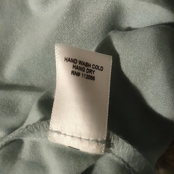 Zenana Plus Size Round Hem Lace Sleeve Top Light Sage 1X - Picture 6 of 7